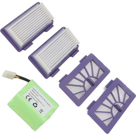Kit de filtre pour batterie lithium 4500 mAh 7,2 V 17670 compatible avec les aspirateurs Neato XV11, XV12, XV14, XV15 et XV21 (batterie N707 et filtre N704 inclus). Accessoires inclus. (1/5)