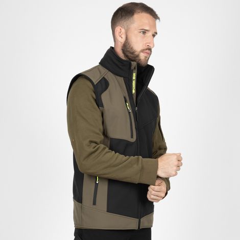 FABIO GILET SANS MANCHES DE TRAVAIL 1064 Noir , Kaki M (1/5)