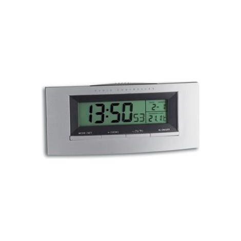 TFA Dostmann 98.1030 Radio-despertador plateado y negro
