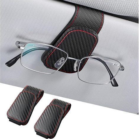 2 supporti magnetici per occhiali da sole da aletta parasole per interni auto (1/5)