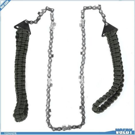 Scie à chaîne manuelle - V GEBY - Portable - 65 cm - Idéal camping et jardinage - Conception ergonomique (1/4)