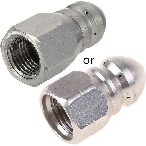 Buse de nettoyeur haute pression en acier inoxydable, raccord femelle BSP pour égout rotatif (1/5)