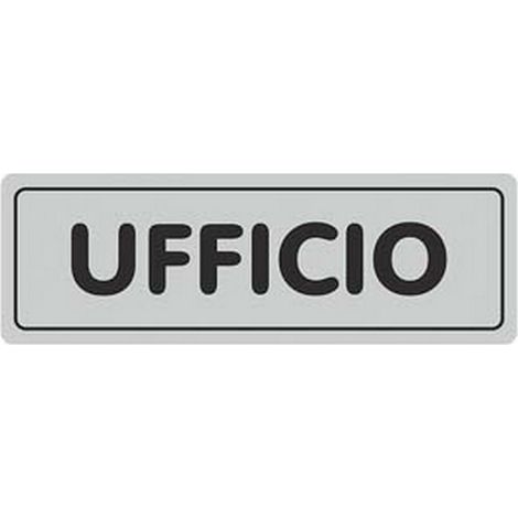 10PZ TARGHETTA ADESIVA "UFFICIO" - cm.15X5h.