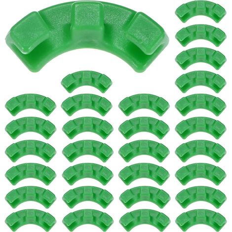 Paquete de 100 dobladores de plantas, 3,5 x 1 cm, ajustables a 90 grados, pinzas de entrenamiento para plantas, abrazadera para tallos de plantas con reducción de tensión [Verde]