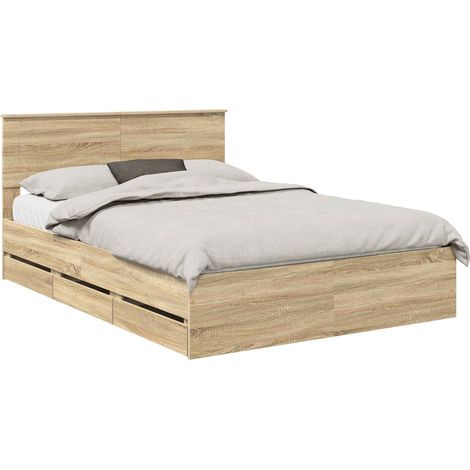 Maison Exclusive - Bettrahmen Sonoma-Eiche 160 x 200 cm Ingenieur