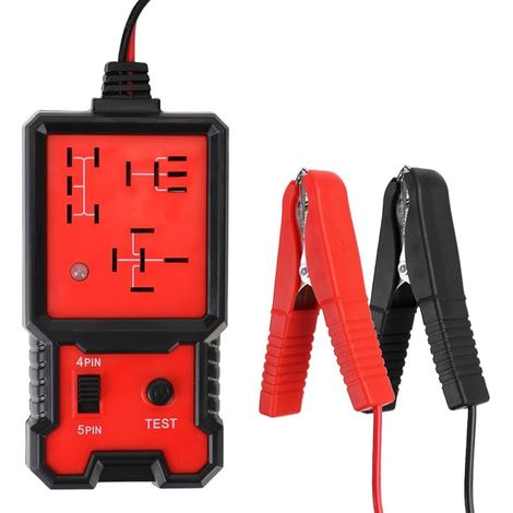 1 Pièce Testeur de relais de voiture,vérificateur de relais électronique 12 V,testeur de batterie de voiture avec clips pour réparation automatique,outil de diagnostic de relais de voiture (1/5)