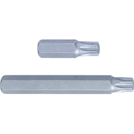 Punta Torx King Tony T25x80mm, hexagonal de 10mm, precisión y resistencia, ideal para mecánica y mantenimiento profesional