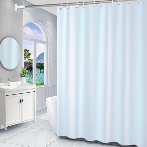 Shower Curtain, Water-Repellent, Anti-Mold, Bathtub Curtain, Lightweight and Soft Bathroom Curtain, No Drilling Required with Hooks, Easy Care, for 200x180cm (1/5)