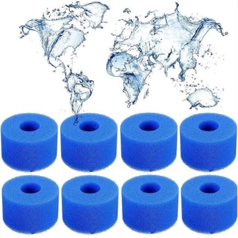 YMYNY Lot de 8 filtres en mousse de type S1, spa pour  S1, réutilisables, pour piscine de type S1, pour piscine, aquarium, spa.
