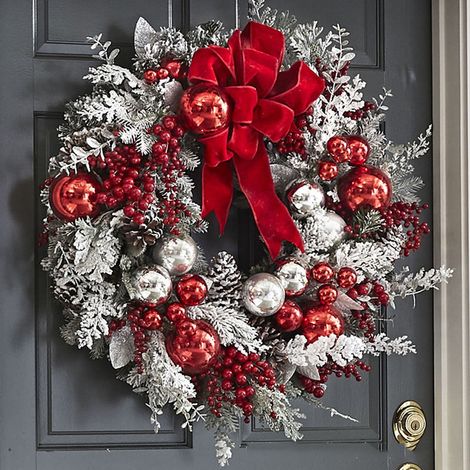 Guirlande De Noël En Peluche - 35 Cm - Décoration Porte Mur Cheminée - Intérieur Festif - 1 Pièce (1/4)