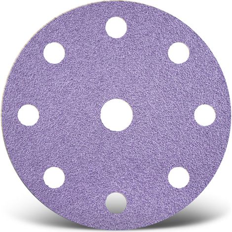MENZER Purple HD Klett-Schleifscheiben, 150 mm, 9-Loch, f. Exzenterschleifer, Keramik-Mix (50 Stk.) K40 (1/5)