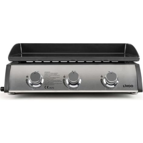 Plancha gaz 3 bruleurs 61 x 38 cm