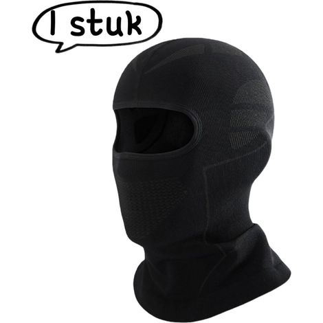 Masque de moto chaud épais et respirant coupe vent pour alpinisme ski pêche et activités extérieures noir (1/5)