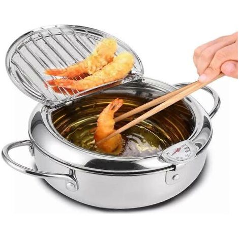 Friteuse domestique compacte, mini-friteuse à économie d'énergie, dédiée à la cuisson profonde à température contrôlée, 20 cm (1/5)