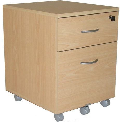 Caisson de bureau 2 tiroirs hêtre naturel Winch (1/2)