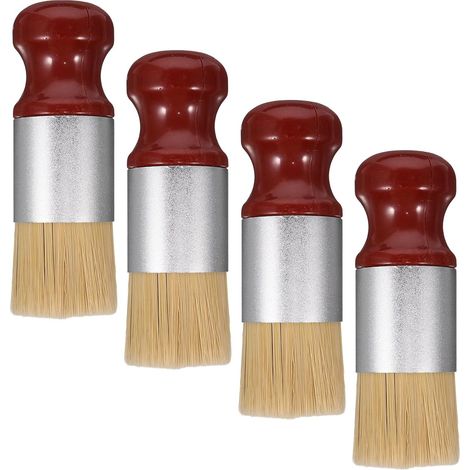 Pinceau à Cire pour Voiture Intérieur en Bois et Plastique, Brosse Douce 4pcs pour Nettoyage Polyvalent et Entretien Cuir, Maison et Voyage (1/5)