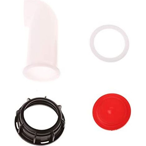 Tapa de drenaje para tanque IBC – válvula de salida para extensión de manguera con tapa y junta – plástico (12,5 x 6 cm, 4 piezas) (1/3)