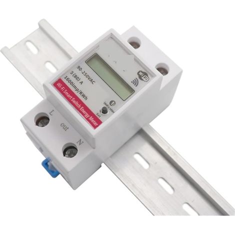 Moniteur d'énergie domestique intelligent WiFi compteur d'énergie intelligent consommation KWh voltmètre 90-250V Din Rail télécommande commutateur vie intelligente Tuya maison Moniteur d'électricité e (1/5)
