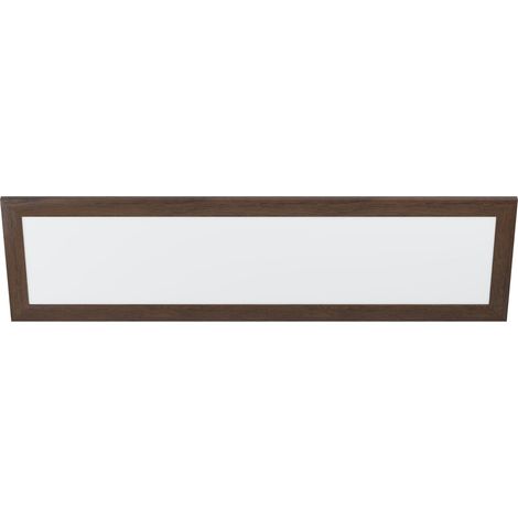 Luminaire plafonnier, panneau LED avec encadrement en bois (1/4)
