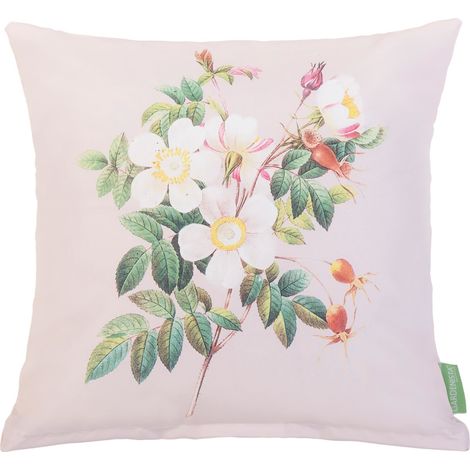 Gardenista Almohada Cuadrado Decorativo para Interior/Exterior Resistente al Agua, Suave y Cómoda Cojín Impreso para Silla de Ratán 45x45, Rosa Botánico (1/5)