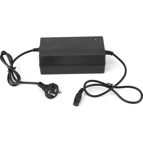 Chargeur de batterie au plomb 24 V 1,8 A pour scooters, vélos électriques, fauteuils roulants et voiturettes de golf. Interface à 3 broches pour batteries au plomb 24 V (norme européenne : 90-230 V). (1/5)