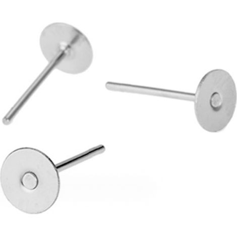 Clou D'oreille En Acier Inoxydable - Embout Plat Avec Fermoir Papillon - Pour Fabrication Bijoux DIY - Lot De 100 Pièces (1/5)
