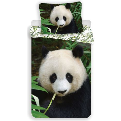 Panda Design Kuschelige Bettwäsche Baumwolle, 140x200 cm & 70x90 cm