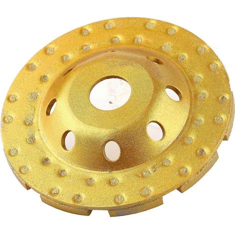 Diamantschleifscheibe, Topfscheibe, doppelreihige Polierscheibe, Zubehör, Gold, 125 mm