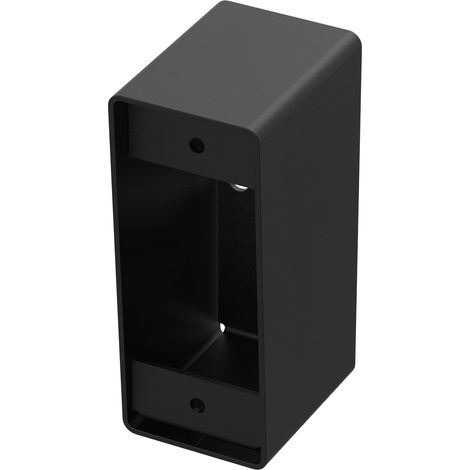 Boîtier applique Noir pour gamme bouton poussoir INOX sur plaque étroite - SEWOSY - PBHI1-N (1/2)