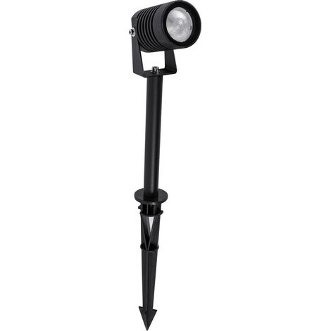 Merano Courtenay 45cm Piquet Extérieur Aluminium Noir, Verre LED 5W 378Lm 3000K IP65