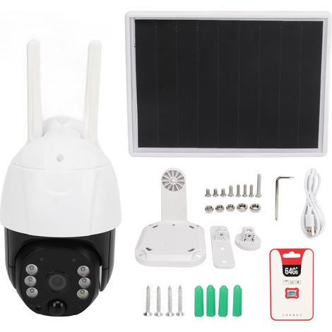Caméra de surveillance extérieure sans fil solaire, alarme intelligente PTZ 4G HD, détection de mouvement, vision nocturne, étanche IP66, pour maison et jardin. (1/5)