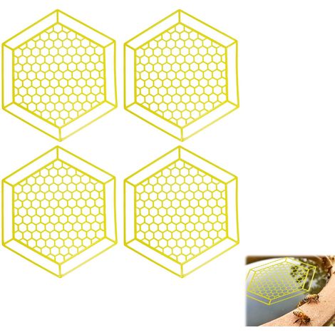 estaciones de riego para abejas amarillas con isla flotante - Bebederos flotantes para jardín y mariposas, dimensiones 17,8 cm x 15,6 cm, ligeros (1/5)