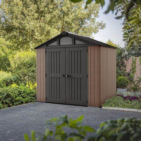 CASETA COBERTIZO RESINA JARDIN STRONGHOLD 8 X 8 KETER MARRON
