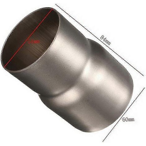 Adaptateur réducteur de tuyau d'échappement en acier inoxydable robuste 60 à 51 mm, ensemble de tuyau d'échappement moteur, raccord de tuyauterie, adaptateur d'échappement KF WHBYV (1/4)