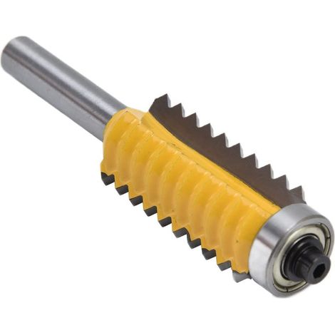 Fraise à joint de doigt avec tige de 8 mm Réversible, Tige Languette et Rainure Foret de Routeur Bit Routeur de Colle de Joint de Doigt Réversible de Rail Outil de Bricolage Pour le travail du bois (1/5)