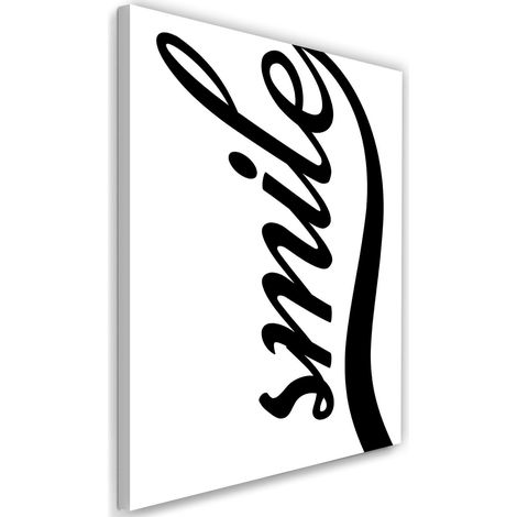 Tableau sur toile Écriture Smile Typographie 60x90 (1/5)