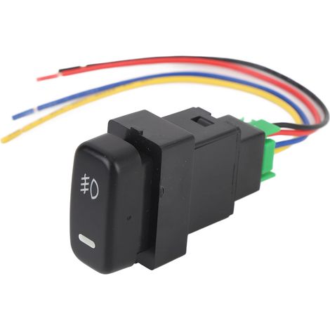 Interrupteur à Bouton-Poussoir 4 Pôles 12V avec Éclairage LED pour Barres de LED et Lampes de Brouillard - Compatible Mitsubishi, Nissan (1/5)