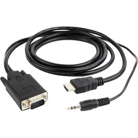 Gembird A-HDMI-VGA-03-6 video cable adapter 1.8 m HDMI Type A (Standard) VGA (D-Sub) + 3.5mm Black