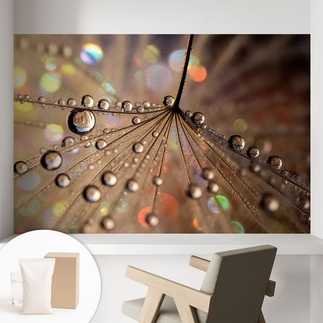 Papier peint intissé avec imprimé pour décoration intérieure pour rénovation a motif - Colle incluse gratuite Gouttes nacrées 104x70 cm (1/5)