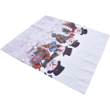 Rideau occultant imprimé numérique à motif bonhomme de neige, store occultant pour chambre ou salon, 150 x 166 cm, style Noël 2 (1/5)
