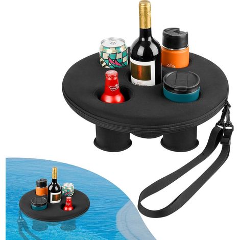 Schwimmender Getränkehalter Für Pools, Pool Getränkehalter Schwimmend, Whirlpools Getränkehalters Mit 5 Löchern, Schwimmende Ablage Für Whirlpools, Schwimmendes Tablett Für Pool, Außenpools Und Spas (1/5)