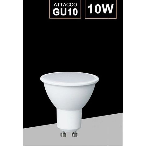 TrAdE Shop Traesio - Lampadina Led Gu10 10watt Faretto Spotlight 110° Luce 3000k 4000k 6500k Gu10-10w - -Bianco Naturale - (1/5)