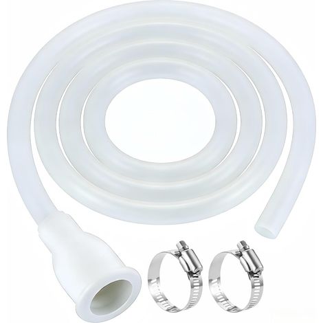 Tuyau en silicone alimentaire de 1,5 m et adaptateur de robinet en PVC - raccord réglable (1/4)