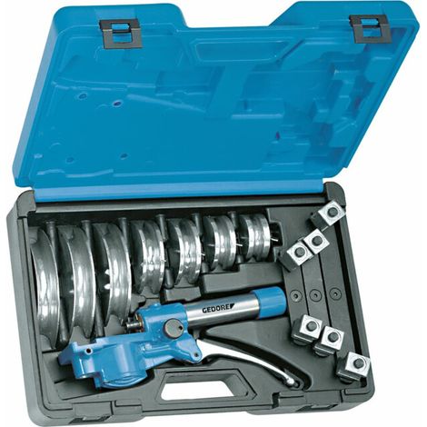 Gedore – Cintreuse manuelle hydraulique pour tubes en cuivre et acier – Actionnement hydraulique – 7 formes de cintrage – Boîte de rangement incluse (1/4)