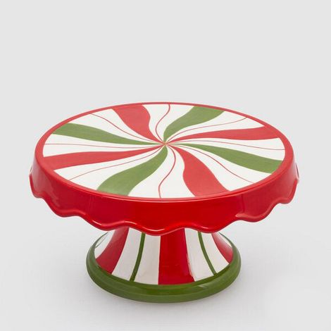 EDG Enzo De Gasperi Alzata Candy Natale Rosso Verde H25 D25 (1/4)