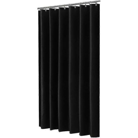 Rideau de douche imperméable pour salle de bain - 180 x 200 cm - noir (1/5)