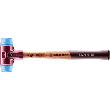 HALDER SIMPLEX Schonhammer Ø 30 mm TPE-soft blau mit Tempergussgehäuse (1/5)