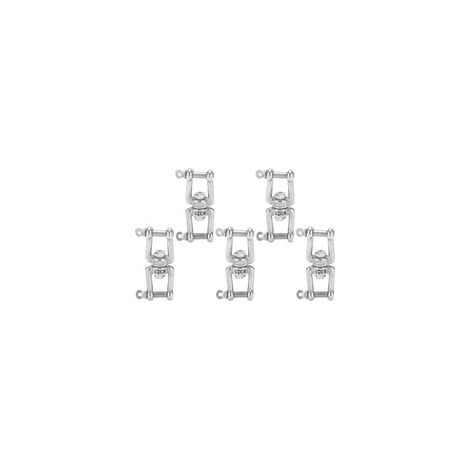 Crochet pivotant anti-nœud à Double extrémité en acier inoxydable, 5 pièces, accessoires de gréement (1/5)