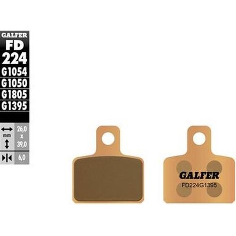 PASTILLAS DE FRENO GALFER KH351 METAL SINTERIZADO (TRIAL OSSA, SCORPA, SHERCO, TRS, MONTESA, GAS GAS)
