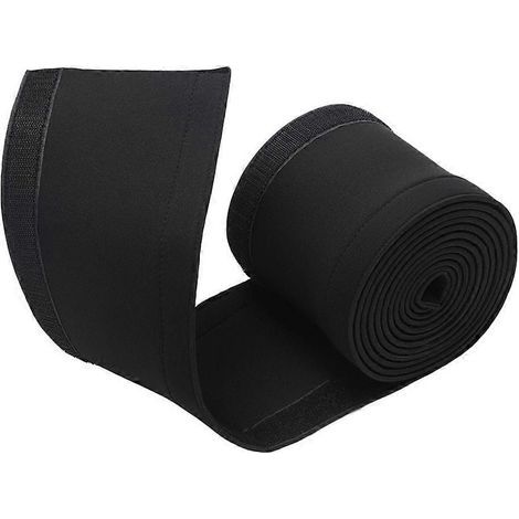 1 m Neopren-Kabelschutzschlauchrolle mit Klettverschluss – Kabelmanagement-Zubehör – 100,00 x 10,00 x 0,20 cm – Schwarz (1/3)